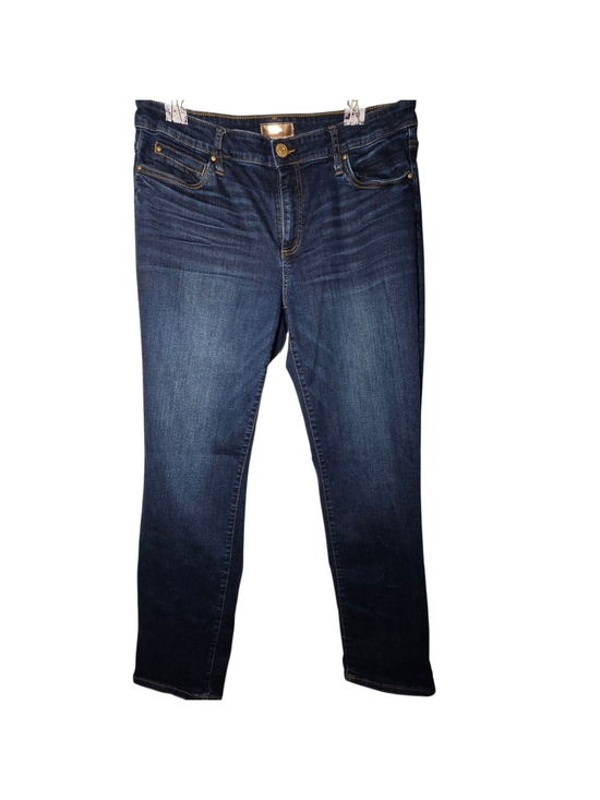 Kut from the Kloth Denim - KUT from the Kloth Catherine Boyfriend Jeans Dark Wash Stretch Blue Size 12